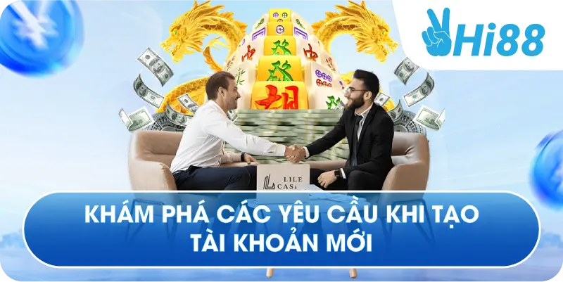 Khám phá các yêu cầu khi tạo tài khoản mới
